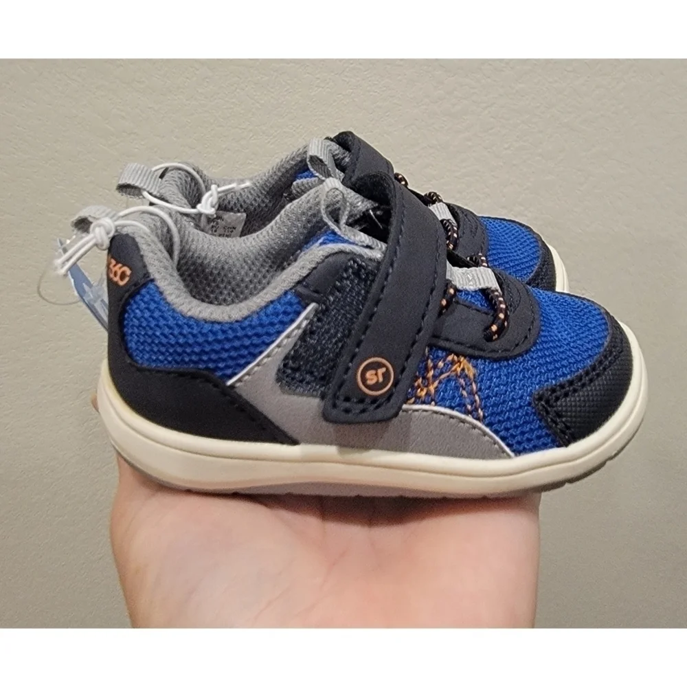 Stride Rite 360 Carson Toddler Blue Grey Sneakers size 3 months